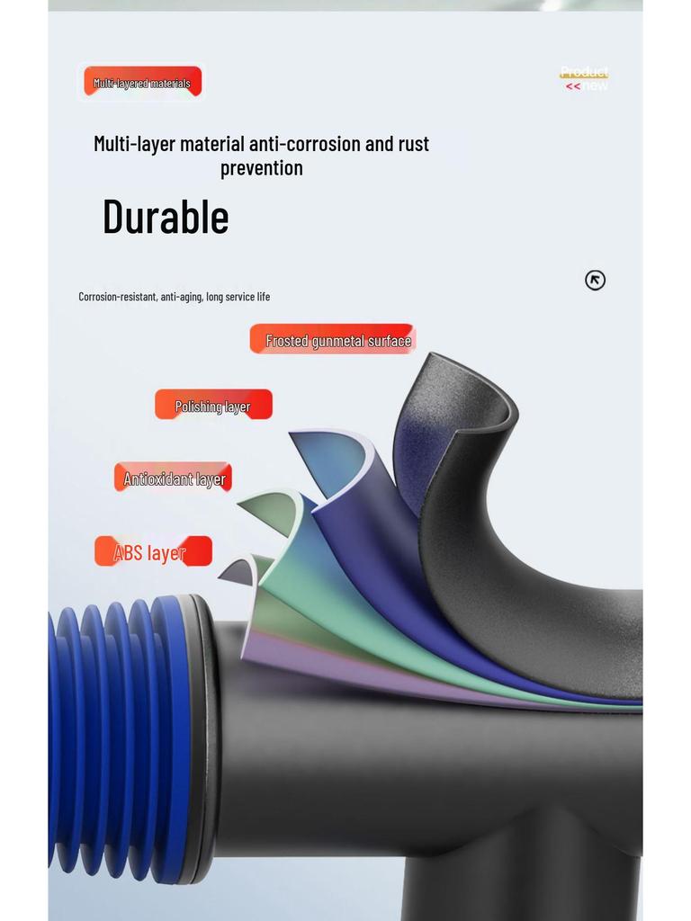 Three-Way Washing Machine Drain Connector with Anti-Odor Floor Cover