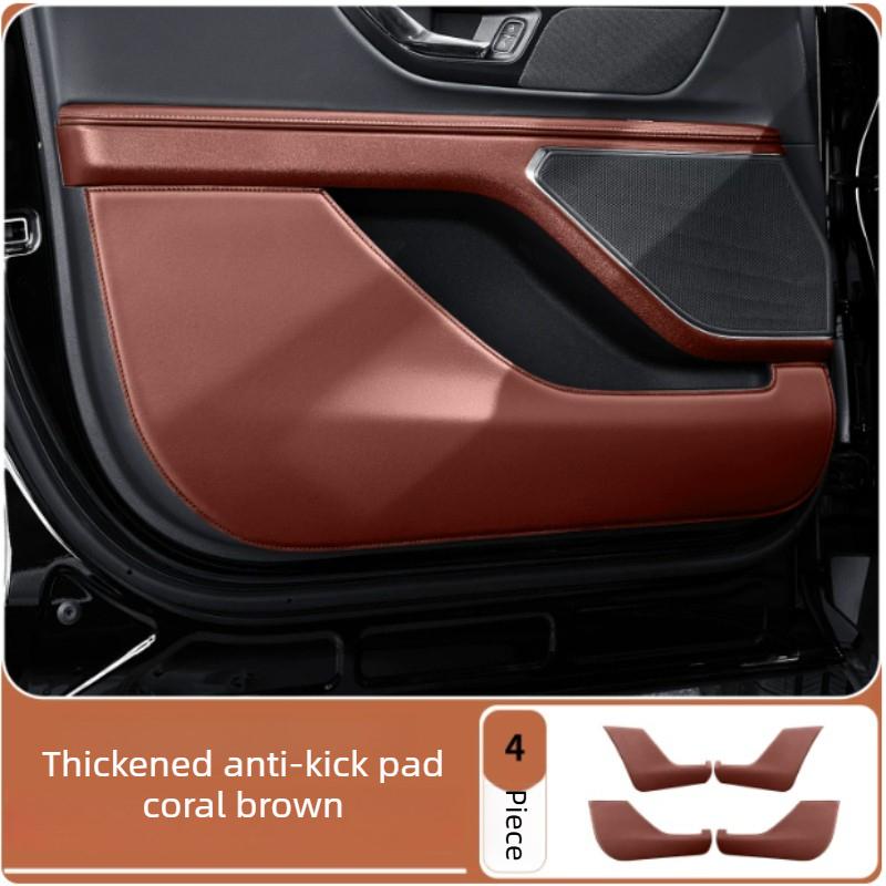 Door Kick Pad Leather Pad For Lincoln Nautilus Protection Scratch Resistant Protective Pad Car Interior Modification Accessories tk2