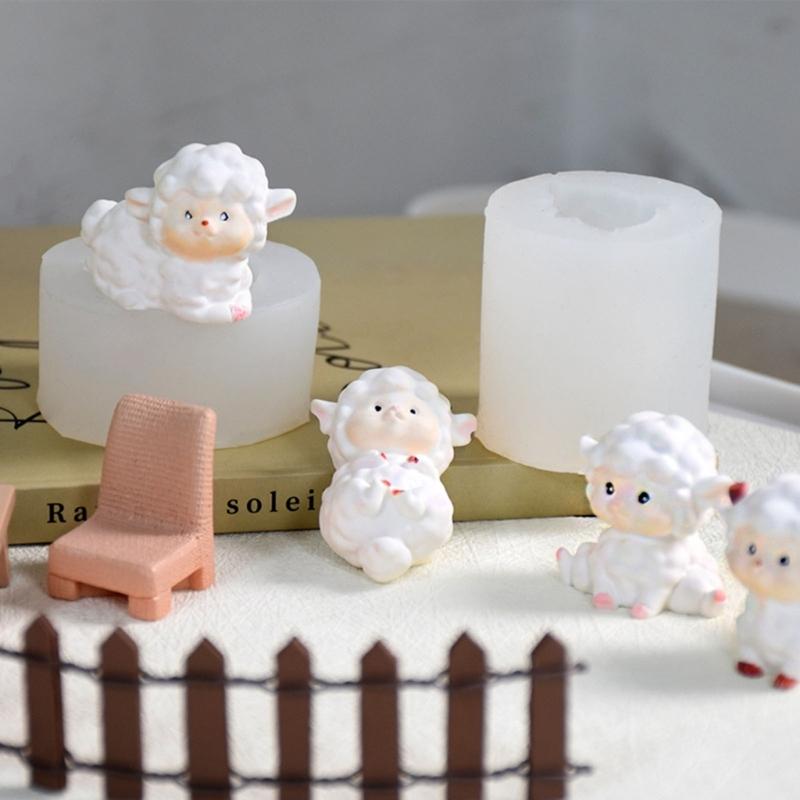 Mini Cute Sheep Silicone Molds Epoxy Resin Mold DIY Candle Molds Table Ornament Making Tool for Making Craft Supplies