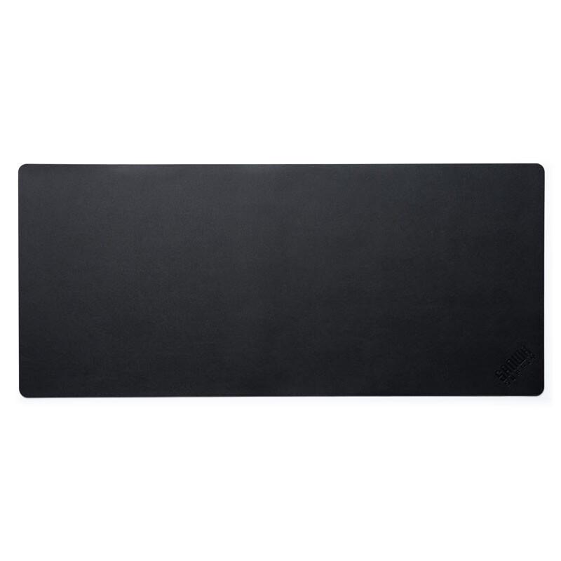 Big Mouse Pad for And Rollable And Portable, Non-Slip Base, PU Leather Easy to Clean, Portable, Black, Large Size, Desk Mat 90*40