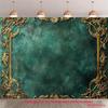 2D Luxury European Ornate Golden Scroll Backdrop Studio Portrait Decor Background Cloth