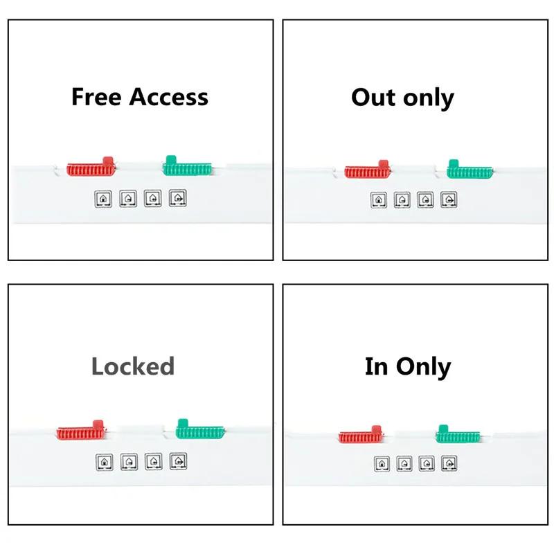 Direction-Controllable White Pet Door For Cats & Dogs 3 SIZES ABS Materials Pet Entry-Exit Training Gate