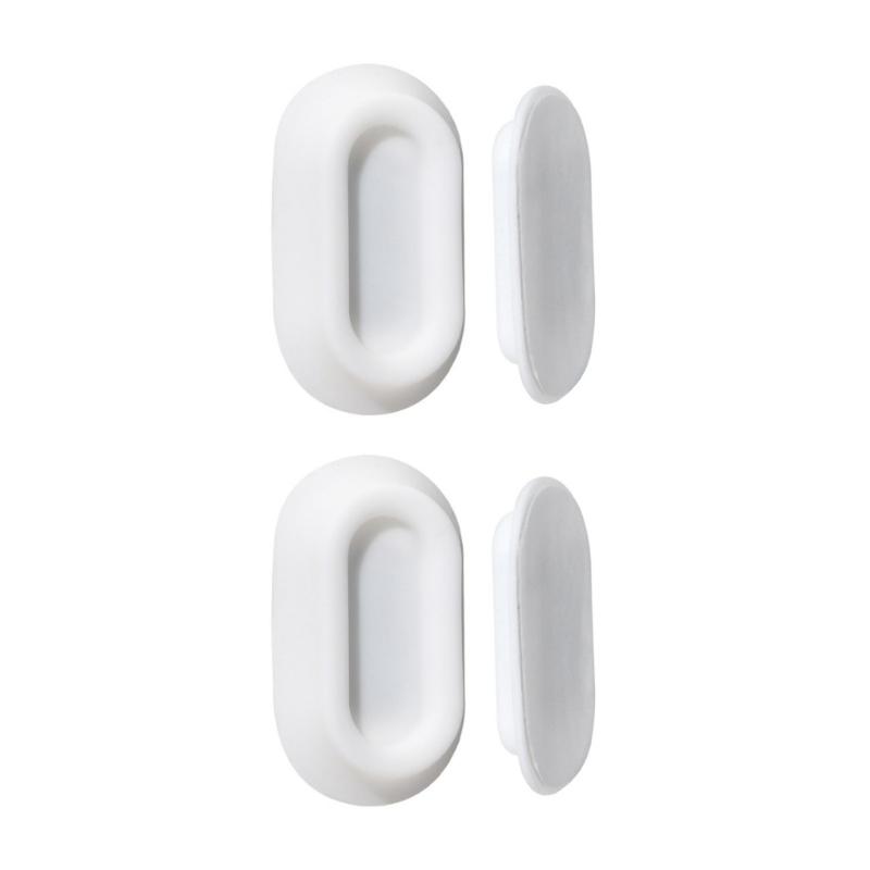 1 пара магнитных держателей для пультов ДУ, настенные, с клейким силиконовым органайзером для телевизора и электроники белый