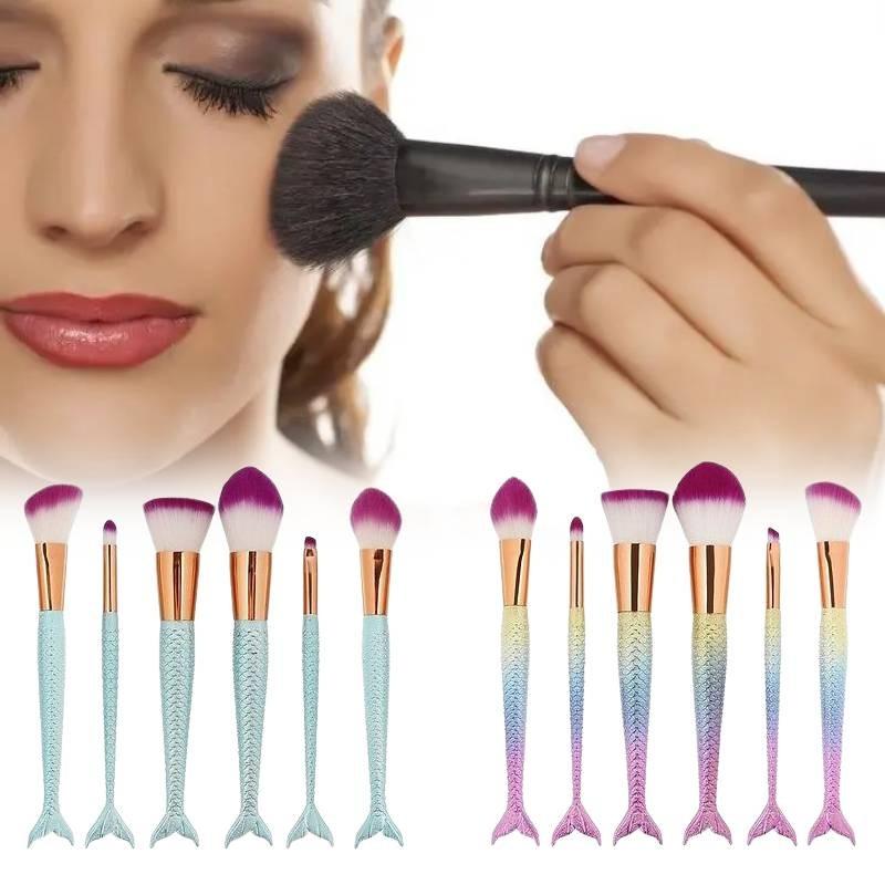 Mermaid Makeup Brush Set Foundation Eyeshadow Brushes Cosmetic Durable Tool