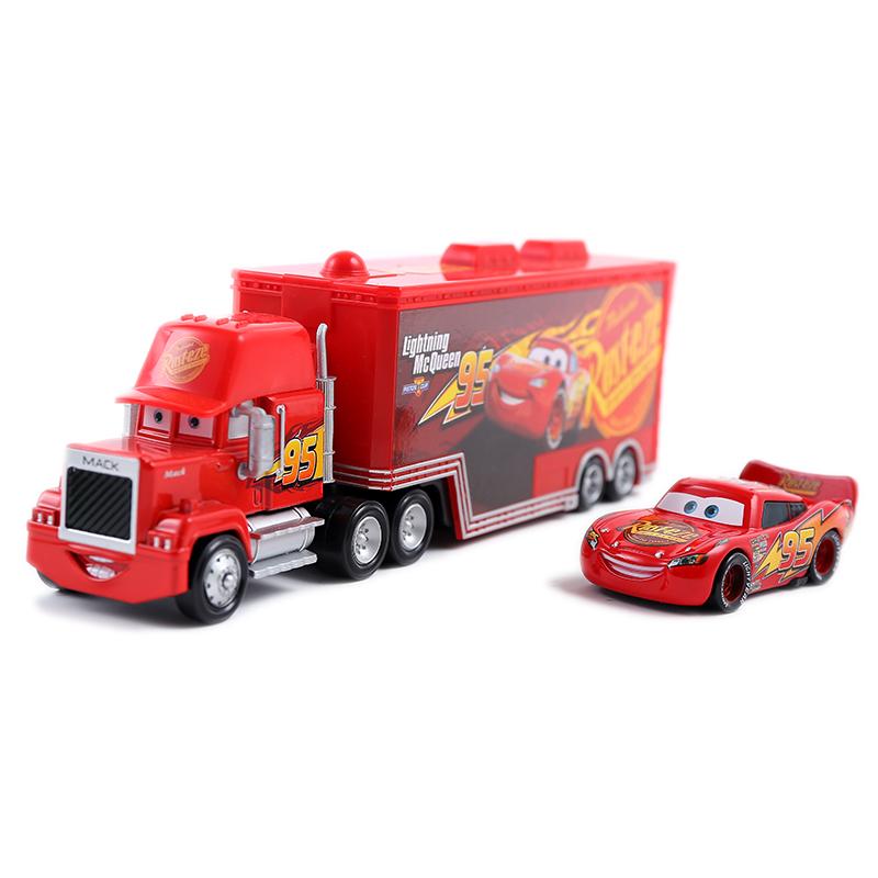 Disney Pixar Cars und Trucks Spielzeugset Der König Cruz Lightning McQueen Mike Onkel 1/43 Die-Cast Modell LKW Spielzeug Geschenk für Kinder