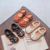 Girls Leather Shoes Spring Retro Embroidery Soft Bottom Baby Girl Shoes Casual Sneaker Children Shoes Girls Princess G12098