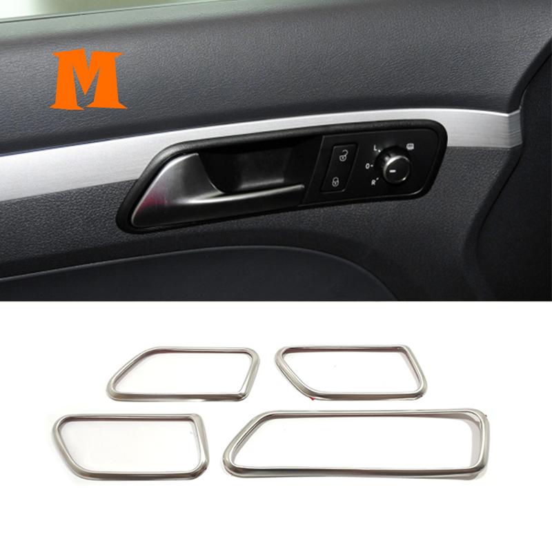 Edelstahl Für VW Volkswagen Touran 2005-13 14 2015 Auto Armlehne innere tür Schüssel schutz rahmen Abdeckung Trim