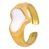 Bohemian Oil Drip Gradient Vintage Layered Titanium Steel Ring European and American Ins Style Geometric Open Stainless Steel Ring