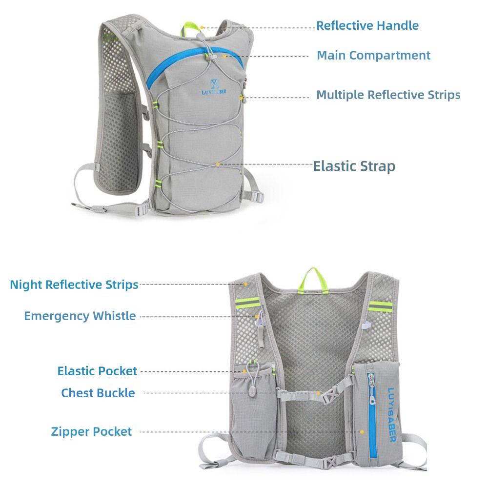 2L Marathon Hydrating Backpack Breathable Trail Running Backpack Water Vest  Marathon