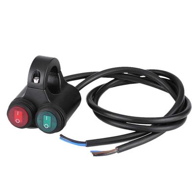 Ongwan Keenso 22mm Motosiklet Gidon Anahtarı Açık/Kapalı Anahtar Bisiklet Gidonu Sis Lambası Farlar Evrensel Çok Fonksiyonlu(Kırmızı+Yeşil)