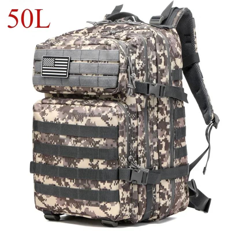 25L/50L Rucsac tactic Molle Bag Genți de exterior Rucsac pentru drumeții Camping Trekking Vânătoare Pescuit Genți GYM Rucsacuri