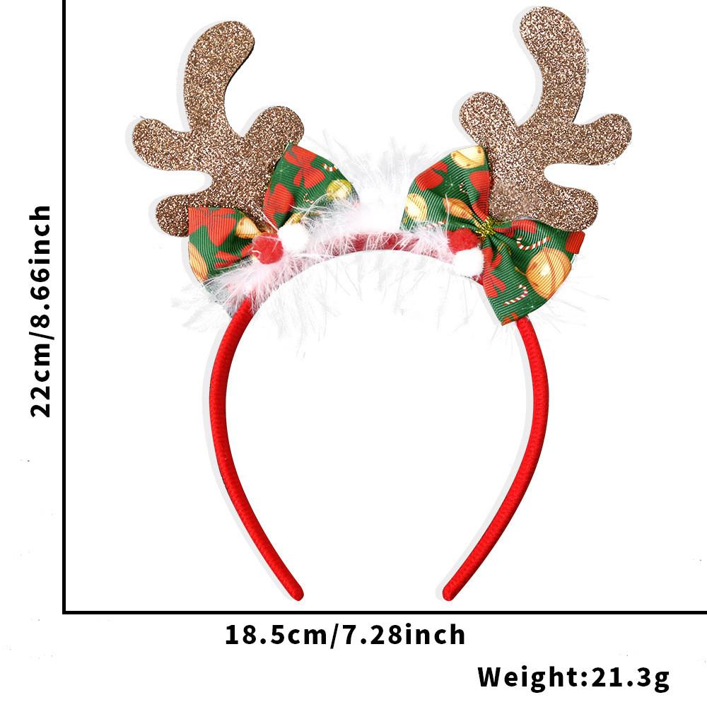 

Charming Christmas Antler Headband With Cute Bow For Kids Party Decorations Antler Bow