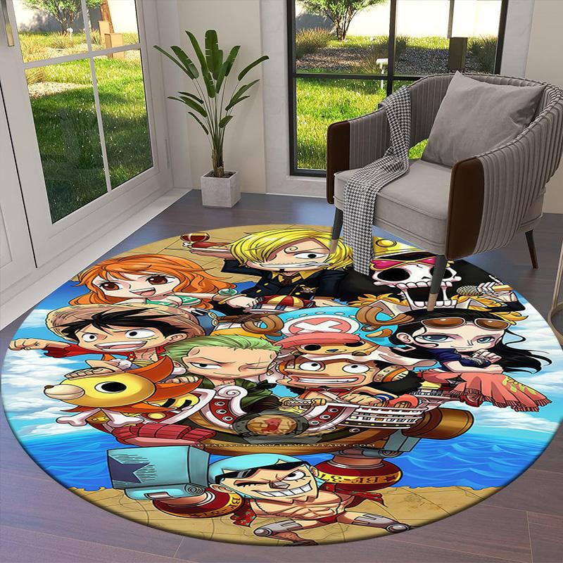 One Piece Round Area Rug Carpet Rug For Living Room Bedroom Sofa Playroom Decor Nonslip Floor Mat