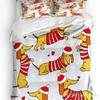 Animal Pink Dog Cute Poodle Duvet Cover Bed Bedding Set Double Home Textile Quilt Cover Pillowcases Bedroom Bedding Set No Sheet