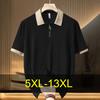 Tricouri Polo Mărimi Mari Bărbați Vară Mânecă Scurtă Tricouri Polo Masculine Culoare Contrast Mărime Mare 13XL