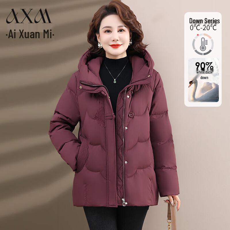 

Стильная женская зимняя куртка средней длины с пуховым наполнителем 3XL