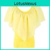 Elegant Womens V Neck Tunic Chiffon Top T-shirt With Short Sleeves And Loose Fit