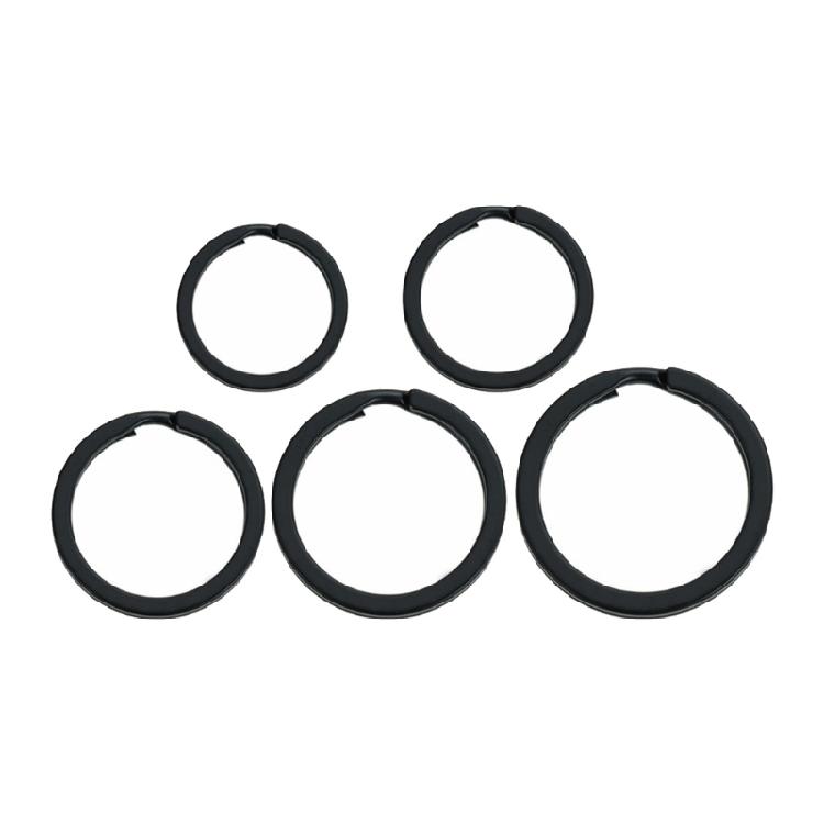 20 pièces Anneaux de Porte-clés Plats en Métal Anneaux Divisés de Remplacement Porte-clés Portable d'extérieur Boucle de Porte-clés Anneaux Divisés Faciles à Ouvrir