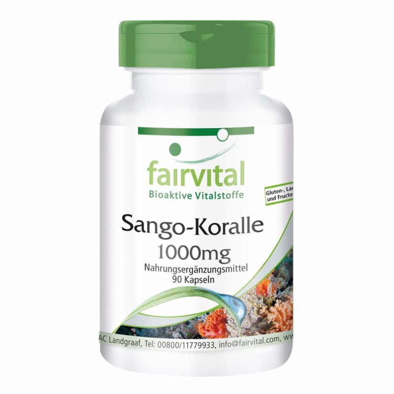 

Fairvital Sango Корал Кальцій з Морських Водоростей 1000 мг, 90 Капсул