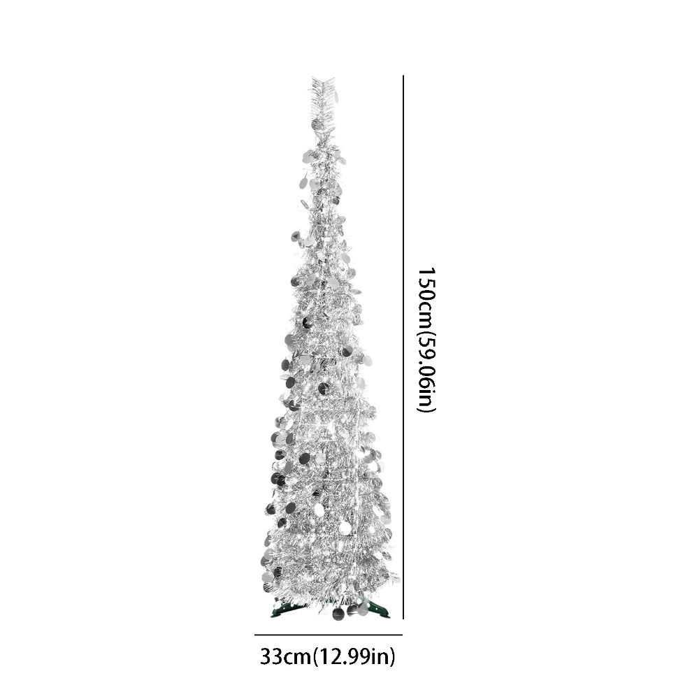 Foldable Pencil Tree Glitter Tinsel Artificial Christmas Tree Noel Christmas Tree Christmas Gift