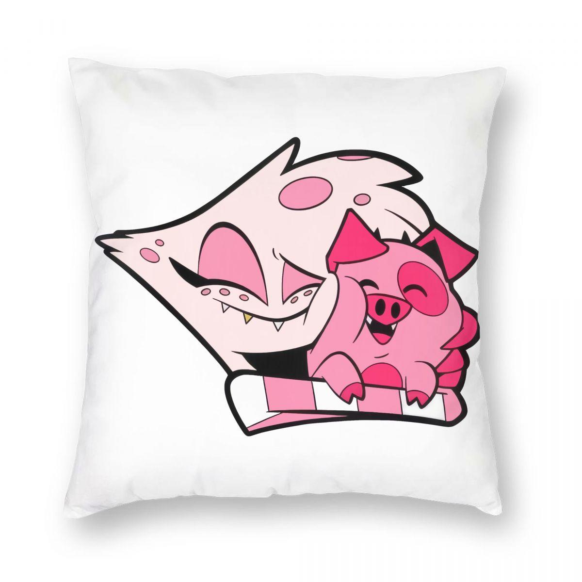 Cartoon Hazbins Hotels Charlie Vaggie Pillowcase Printing Polyester Cushion Cover Decorative Throw Pillow Case Cover 12x12Inch