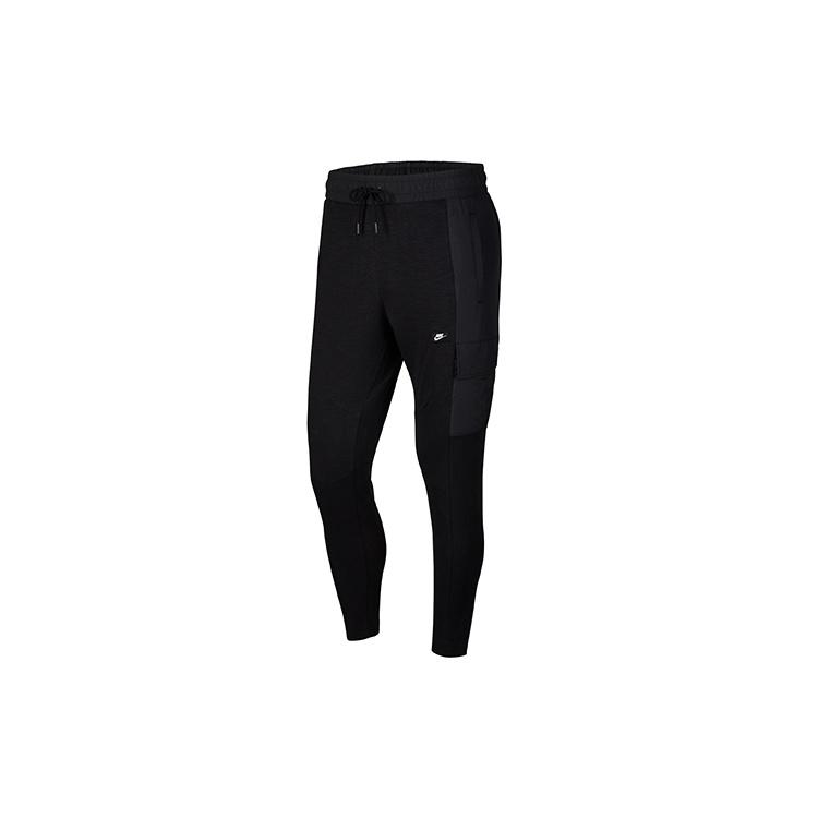 Nike Sportswear Logo Splicing Athleisure Casual Sports Pants Black Men s CJ4334-010 M