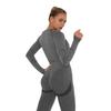 Nahtloses Yoga Langarmshirt Hoher Stretch Plissiertes Körperformendes Langarm Fitness Yoga Oberteil für Damen
