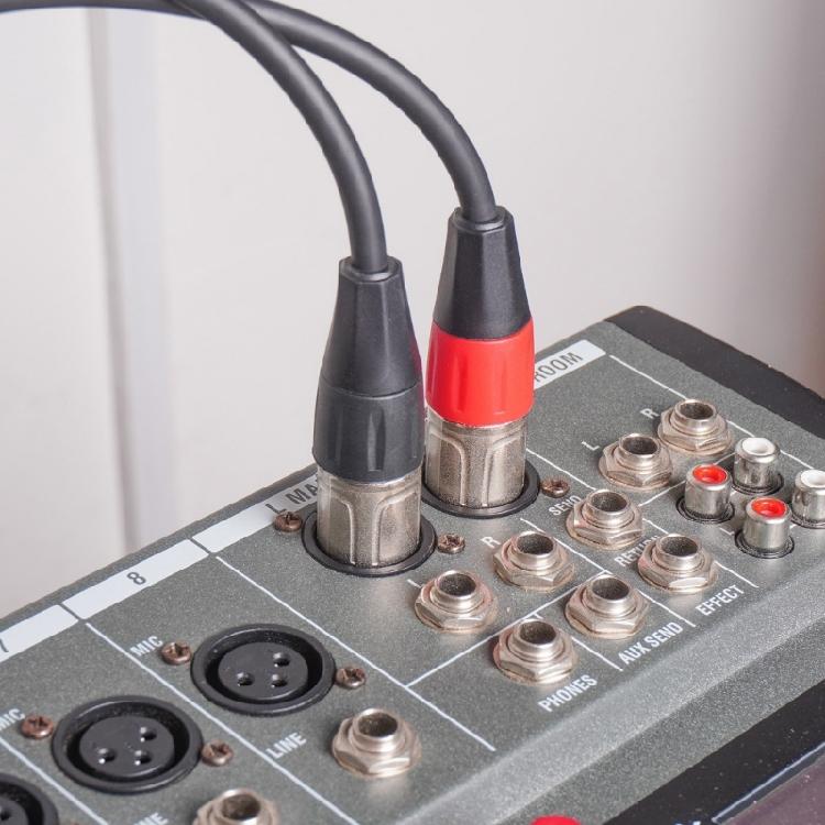 Zuverlässiges 3,5-mm-auf-2-Buchsen-Kabel, Symmetrische Stecker zu Mikrofonkabel, Vergoldete Stecker widerstehen Korrosion