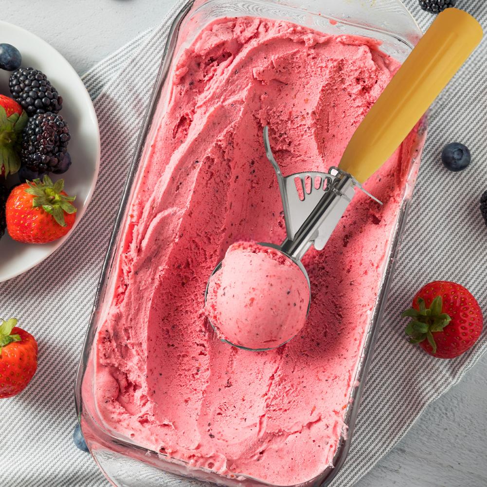 Stainless Steel Ice Cream Ball Scoop Multipropose Ice Cream Digger Rust-proof Ice Cream Spoon for Watermelon Fruits