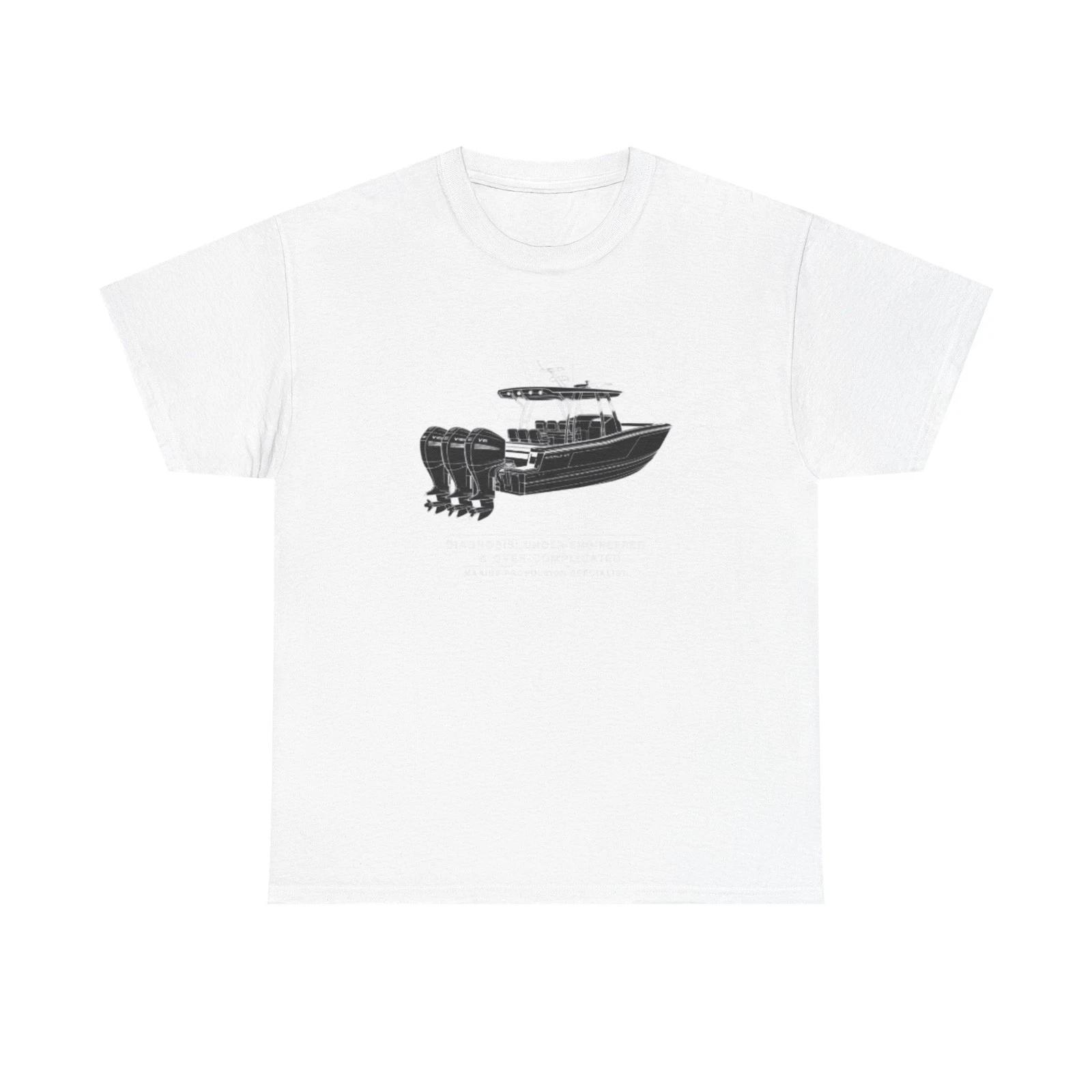 Outboard Motor Mechanic Shirt Marine Engineer Graphic Tee Boat Prop Mechanic 4XL