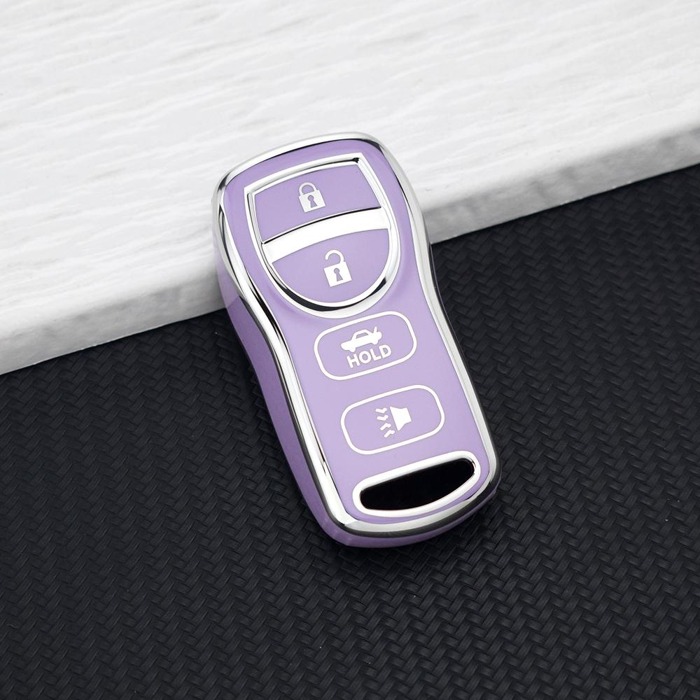 Premium Soft TPU Key Case for Nissan Altima Sentra X-trail Frontier Maxima Armada Tiida for Infiniti QX56 FX35 JA60 Keychains