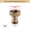 1/2" 3/4" 1" Threaded Brass Quick Connector M22/24 Nipple Fitting Garden Hose Quick Connect Faucet Adapter Water Hose Connector