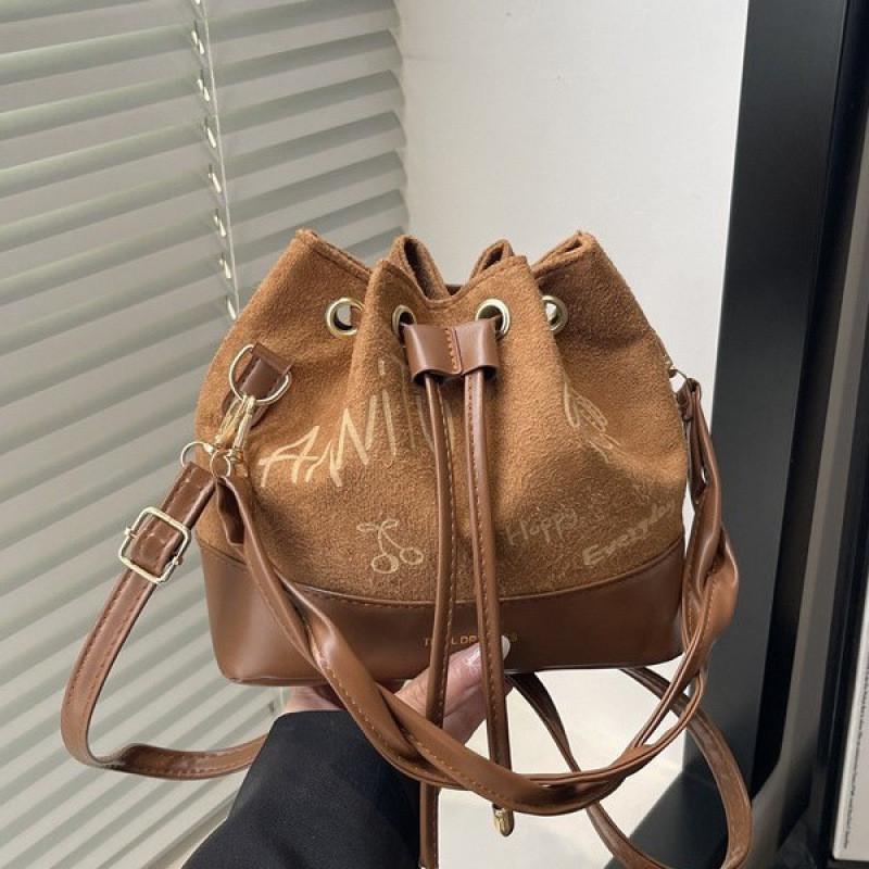 Crossbody Bag For Women With Pu Material And Drawstring Closure For Daily Use
