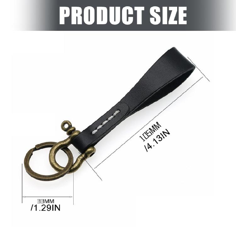 Universal Leather Car Fobbed Keychain Lanyard Metal Keyrings Leather Key Chain for Men Women