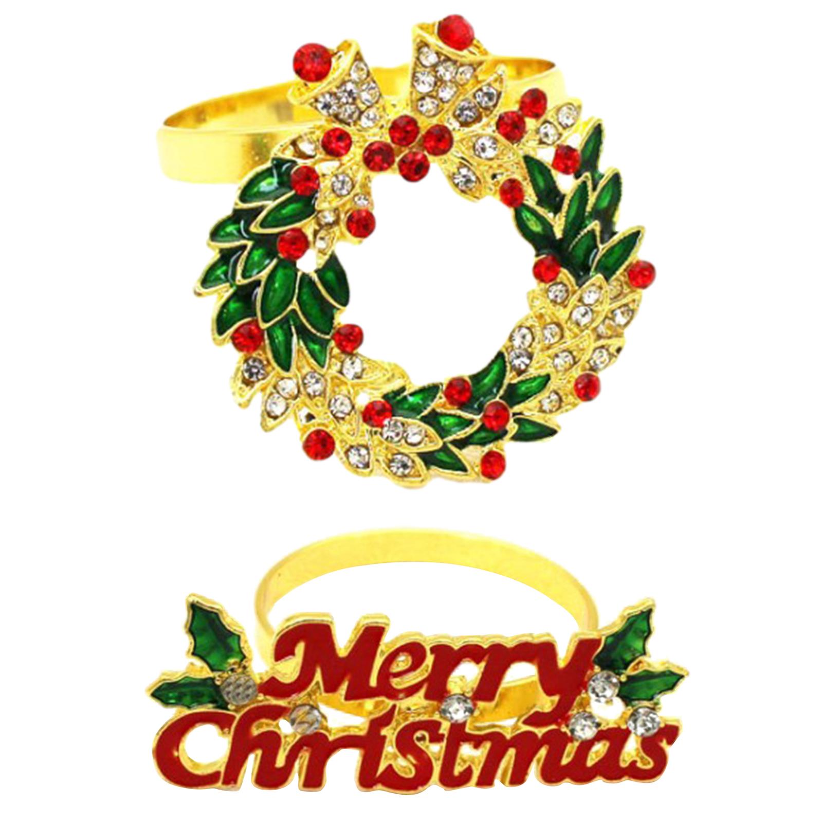 

Рождественская елка с оленями, кольца для салфеток, держатели для салфеток, пряжки для салфеток