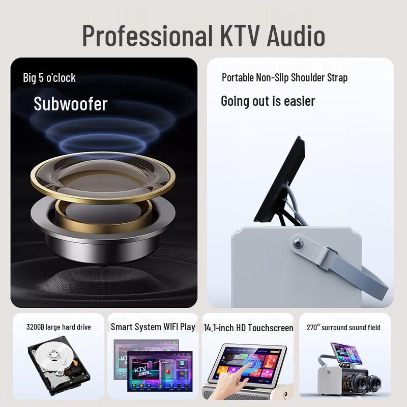 SAST SW-20 All-in-One Karaoke System with Screen CN plug (adapter included)