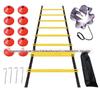 Conjunto de Escada de Agilidade com Cones de Treino, Paraquedas de Resistência e Escada de Corda para Futebol