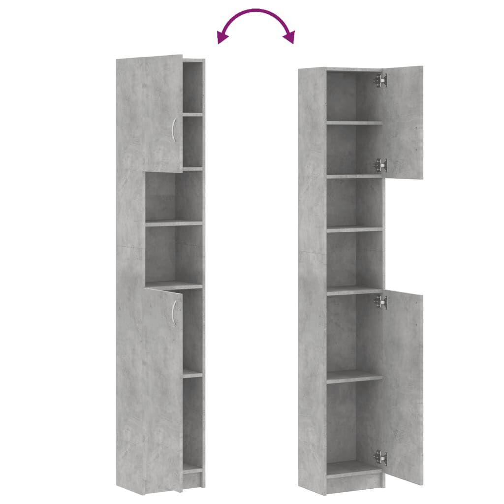 Stehender Badezimmerschrank, Eck-Badezimmerschrank, Aufbewahrungsschrank, 32×25,5×190 cm