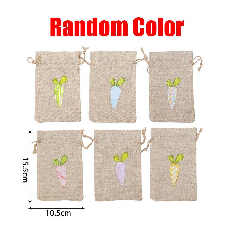 

20/1pcs Easter Burlap Gift Bags with Rabbit Pattern Linen Drawstring Bag for Candies Goodies Snack Party Favor Wrapping Pouches 5pcs