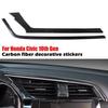for Honda 10th Civic 2016- Carbon Fiber Air outlet Interior Frame Trim Cover