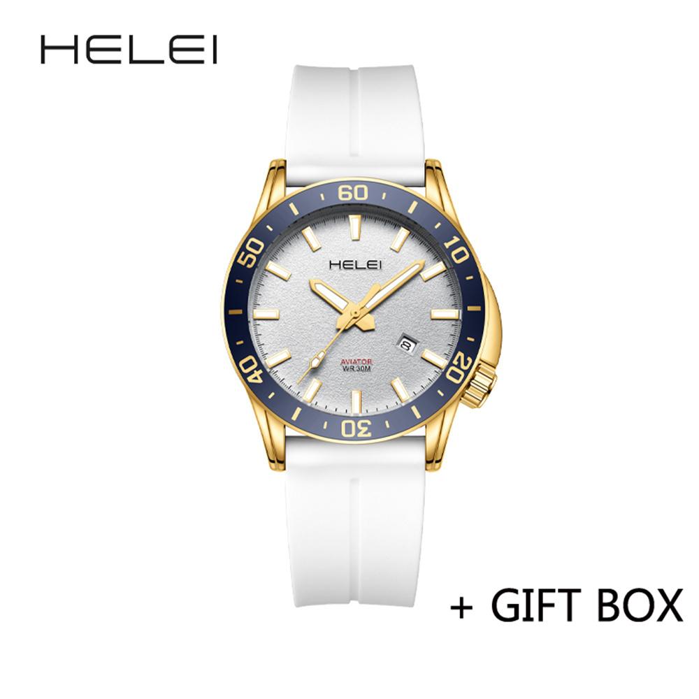HELEI Men Watch Top Brand Luxury Military Army Waterproof Sport Male Clock Auto Date Quartz Business Original Wristwatch 9005AJ