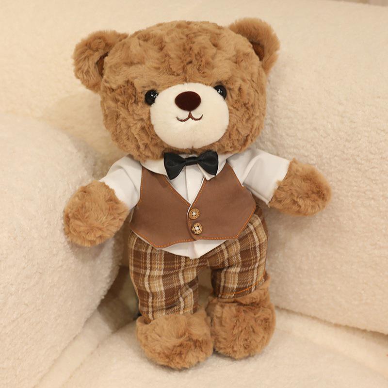 Cute Dress-Up Plush Teddy Bear Doll - Wedding Outfit Birthday Gift Gift Bag Only