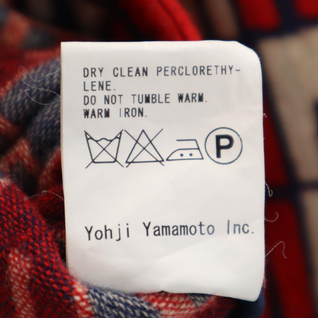 Y's Made In Japan Overall Handle Knit Jacket Red Women Used