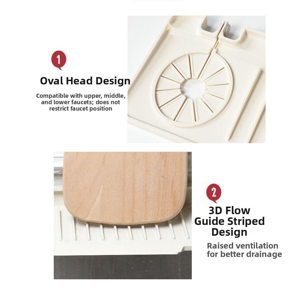 Unilateral Side Hole Kitchen Faucet Sink Mat Splash-Proof Kitchen Sink Draining Pad Bathroom Use