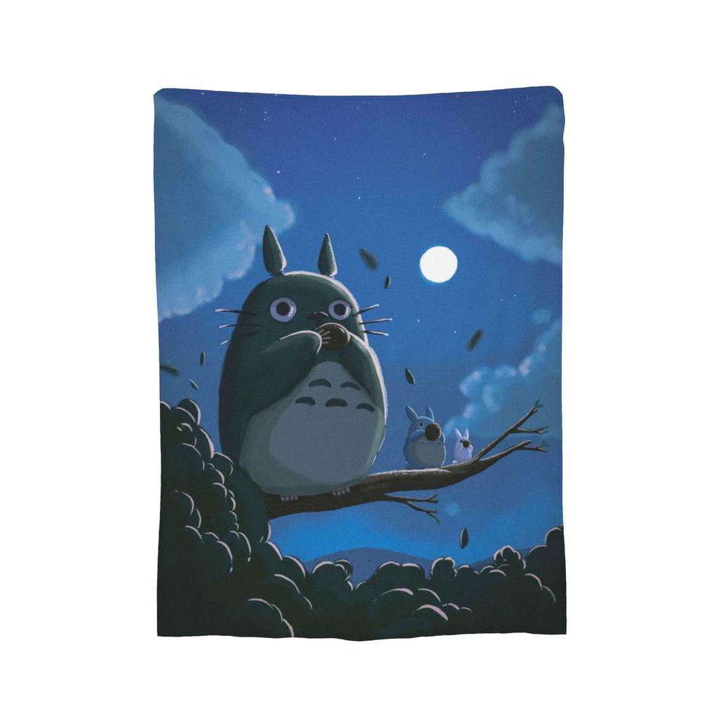 Cute T-Totoros Miyazaki Hayao Blanket Flannel Textile Decor Multi-function Super Soft Throw Blankets for Bed Office Bedspread