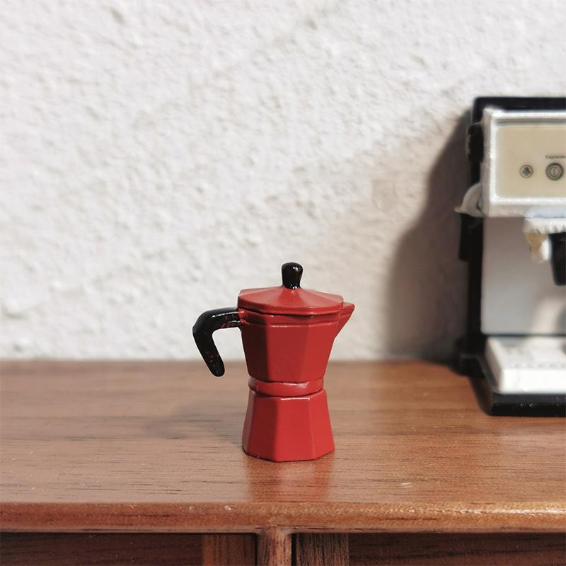 1/12 Dollhouse Simulation Coffee Machine Model Dollhouse Kitchen Decor Toys Dolls House Accessories Pretend Play Toy