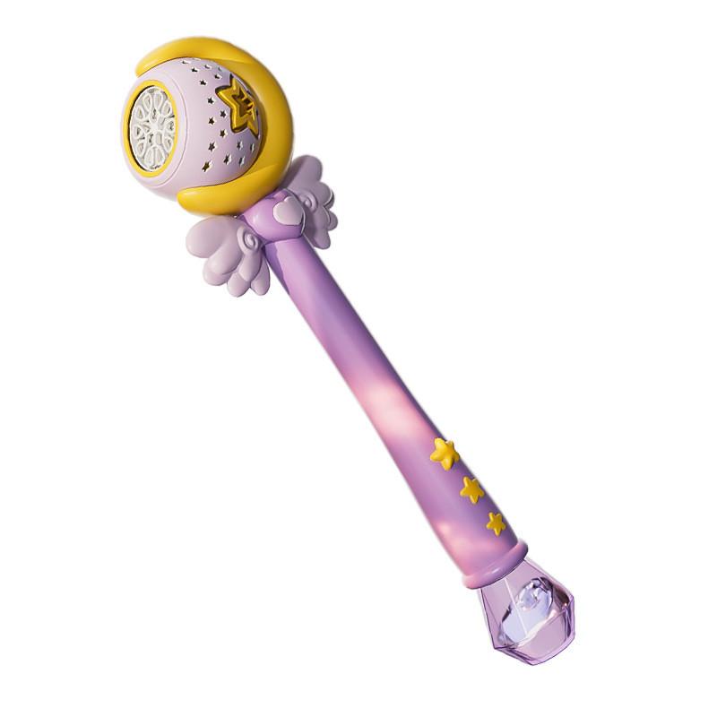 

Childrens Moon Bubble Machine With Lightup Magic Wand For Girls Night Market Toy Play