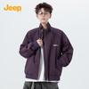 JEEP Men's Casual Stand Collar Windproof Knit Jacket