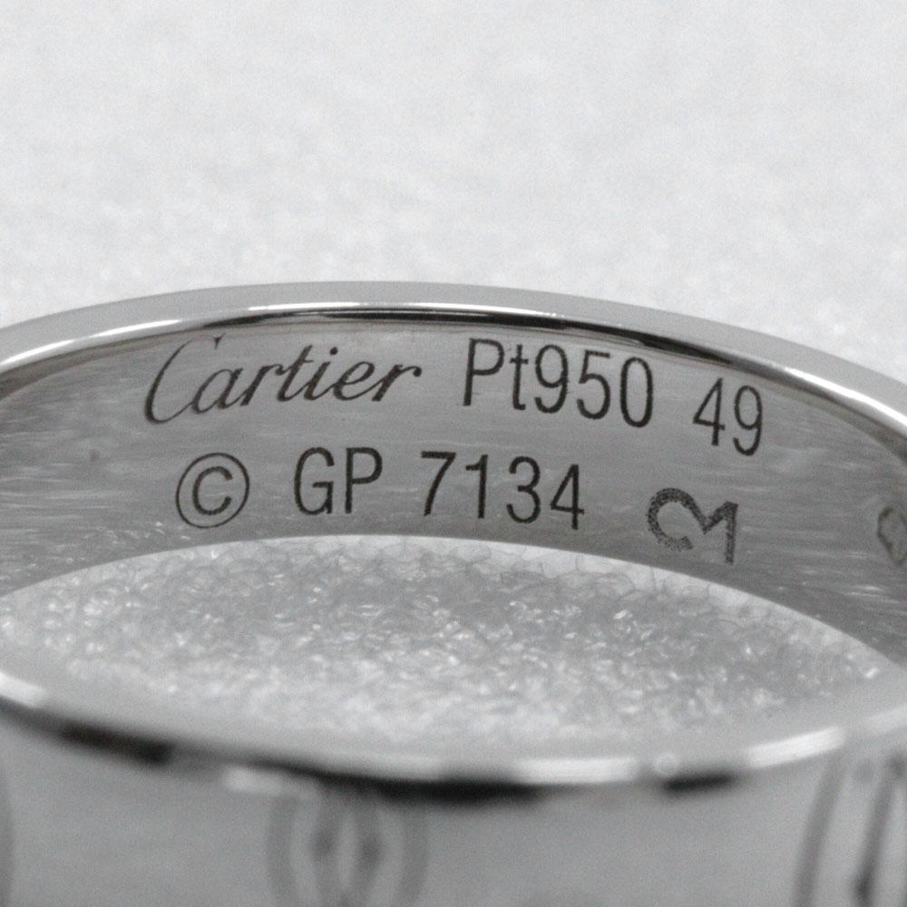 CARTIER happy Birthday Ring Pt950Platinum #4.9(US Size) 5.8g Women Used