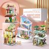 City Street View Series Micro Building Blocks Coffee Shop Particle Block Toys Diy Assembly Games Home Decoration Children Gift